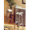 Tabouret haut en rotin Passy - avec dosseret