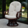 Fauteuil en rotin Luna pivotant - Le plus connu des fauteuils pivotants.