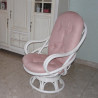 Fauteuil pivotant en rotin - meuble en rotin