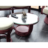 table de salon en rotin - meuble en rotin
