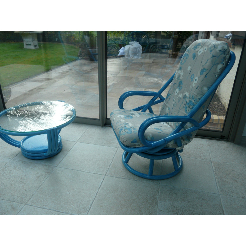Fauteuil en rotin pivotant - Montjoie - Rotin Création