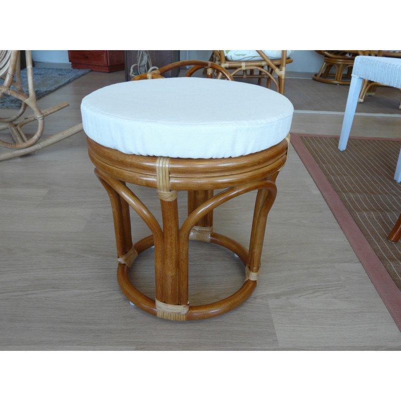 Pouf en rotin Iris