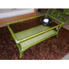 Table de salon en rotin rectangulaire pour la véranda.