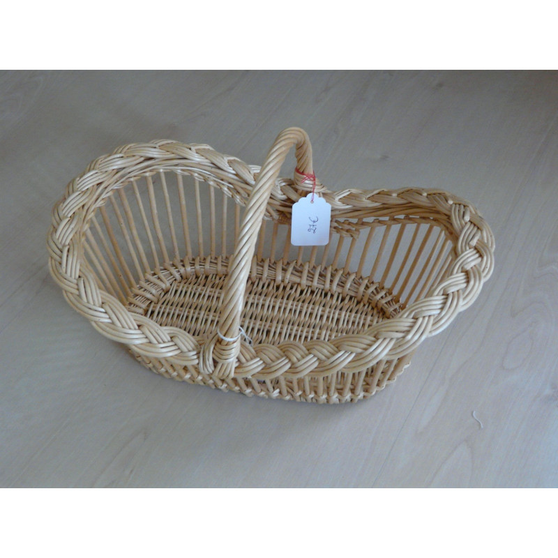 Panier Ovale Haricot Bord Natté