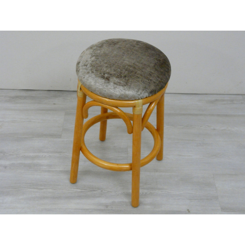 Tabouret Passy bas - sans dosseret - Rotin Création