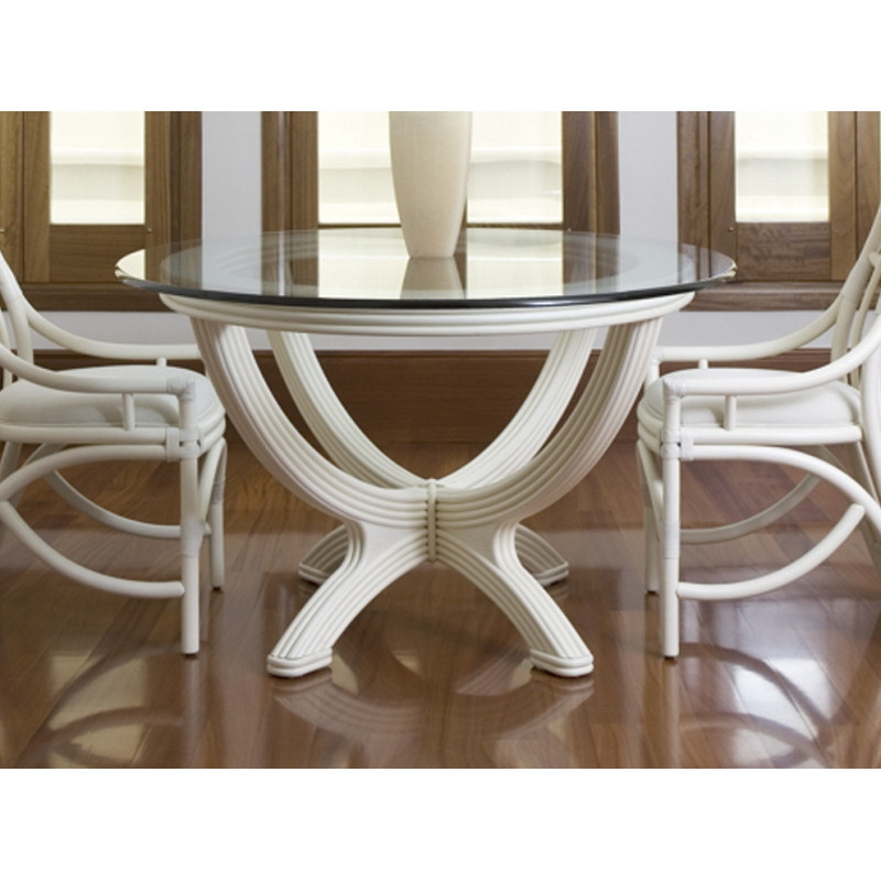 Table Ronde en rotin