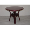 Table Daisy en rotin dessus bois avec ou sans allonges