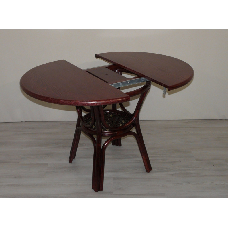 Table Daisy en rotin dessus bois avec ou sans allonges