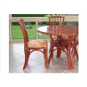 Table Daisy en rotin dessus bois avec ou sans allonges