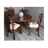 Table Daisy en rotin dessus bois avec ou sans allonges