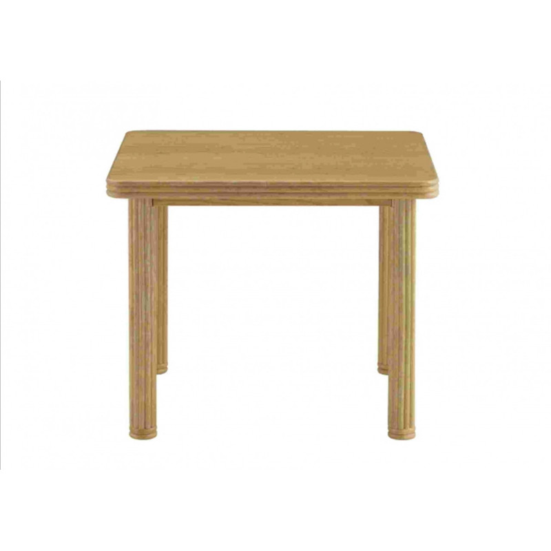 Table Carlat en rotin carrée avec ou sans allonges