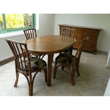 table en rotin - boutique rotin