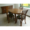 Table en rotin Carlat ovale avec ou sans allonges
