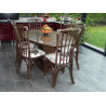 Table en rotin Milan ovale avec ou sans allonges