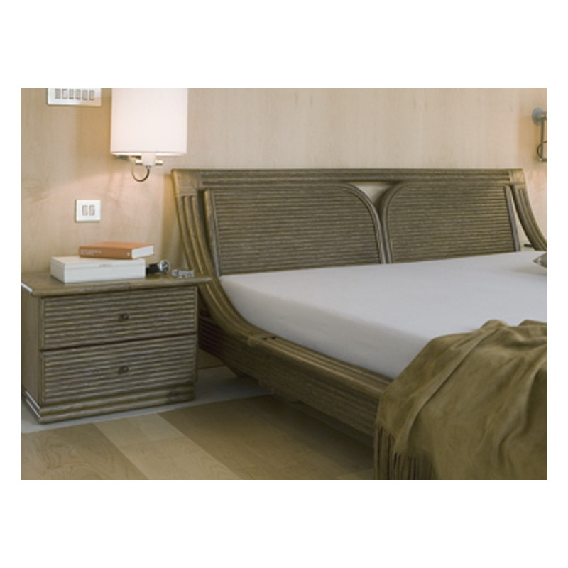 lit en rotin - mobilier en rotin - chambre en rotin