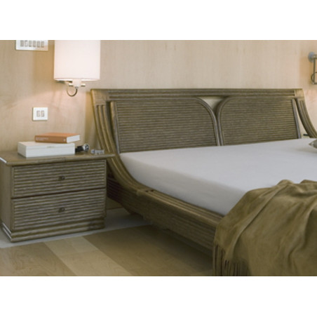 lit en rotin - mobilier en rotin - chambre en rotin