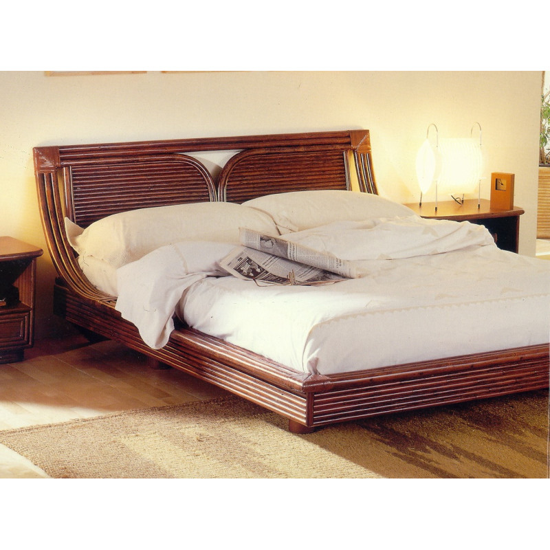 lit en rotin - mobilier rotin