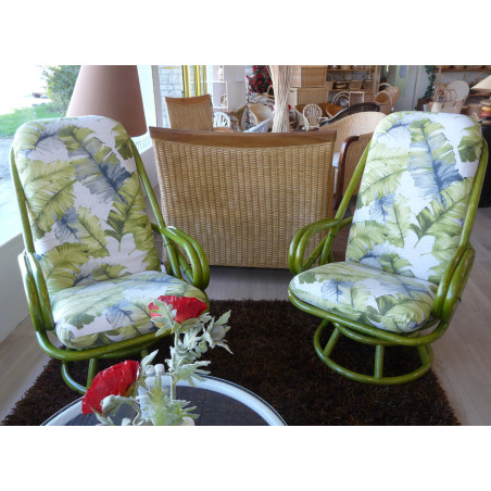 Fauteuil en rotin pivotant - Montjoie - Rotin Création