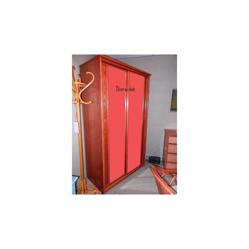 Armoire en rotin Verdun en 2 ou 3 portes coulissantes