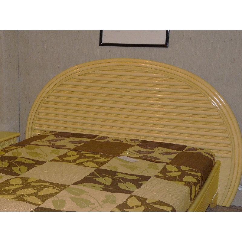 tête de lit en rotin - chambre en rotin