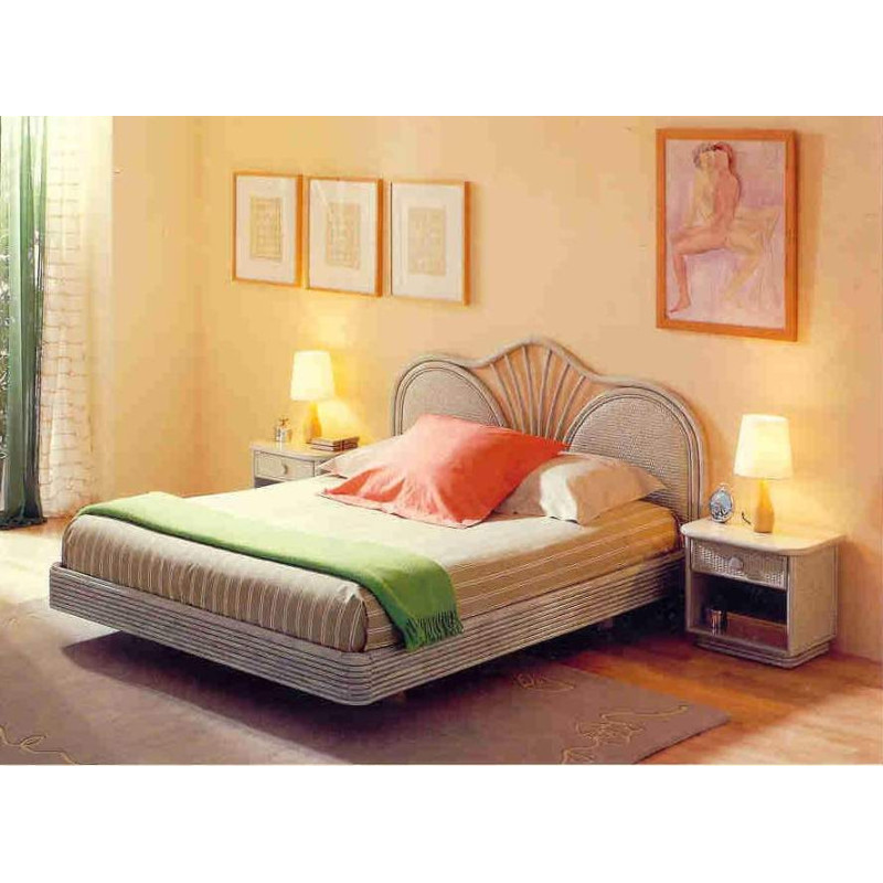 tête de lit en rotin - chambre en rotin