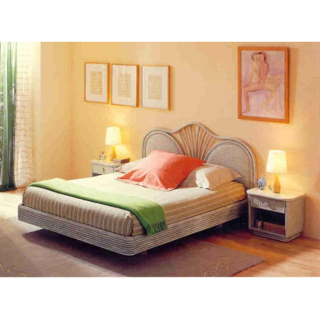 tête de lit en rotin - chambre en rotin
