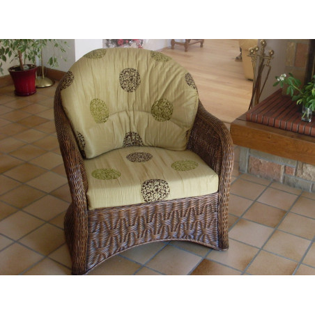 Fauteuil en moelle de rotin tissée - Rotin Création - Meuble en rotin