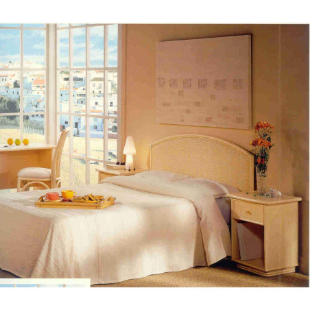 tête de lit en rotin - chambre en rotin