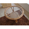 Table de salon en rotin naturel - Haut de gamme -