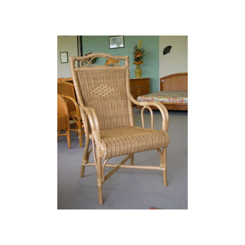 Fauteuil en rotin -wendy -  haut de gamme - Rotin Création