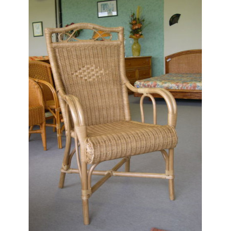 Fauteuil en rotin -wendy -  haut de gamme - Rotin Création