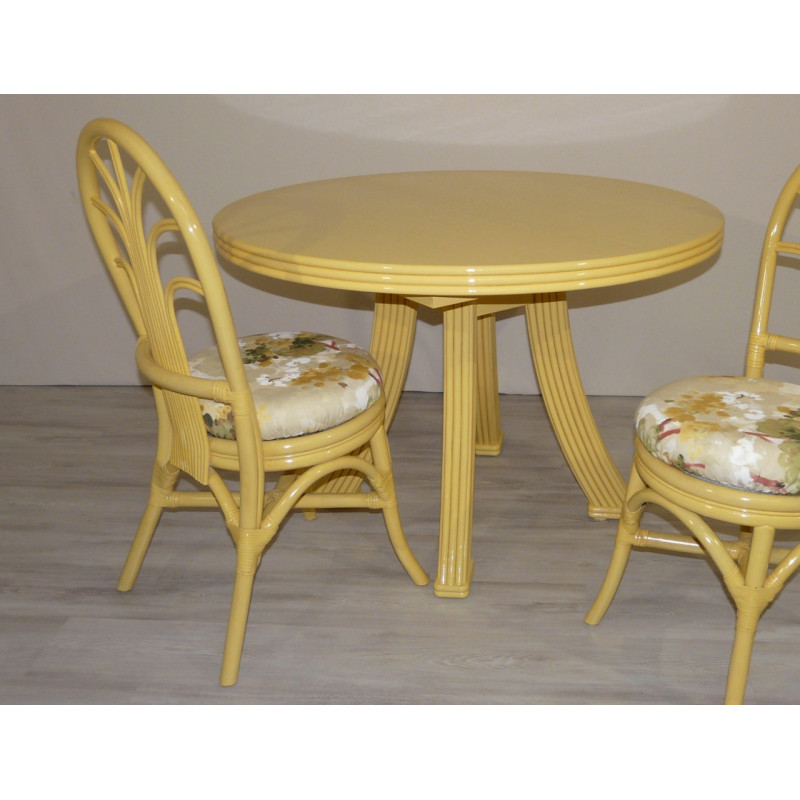 Table de salle à manger en rotin Fontaine fixe