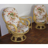 Fauteuil en rotin Luna pivotant - Le plus connu des fauteuils pivotants.