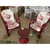 Ensemble salon en rotin fauteuil et table - Rotin Création