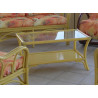 Table de salon en rotin rectangulaire pour la véranda.
