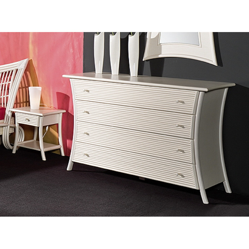 Commode en rotin La Baule 3 ou 4 tiroirs