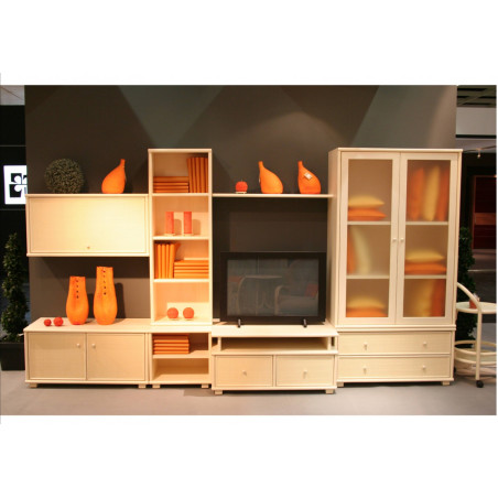 Composition en rotin - tv - hifi - Rotin Création