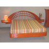 tête de lit en rotin - chambre en rotin