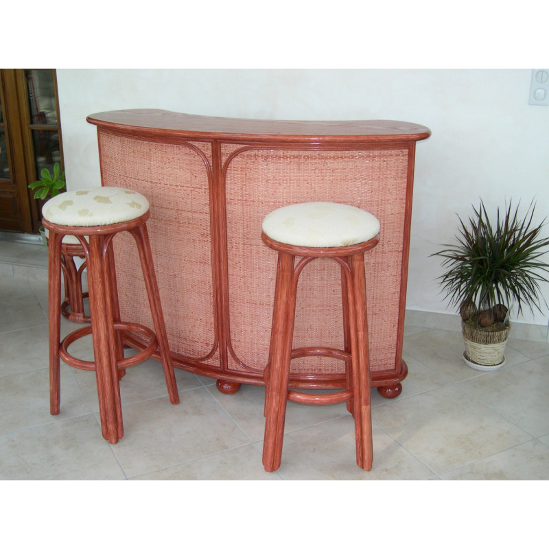 tabouret haut en rotin - boutique rotin