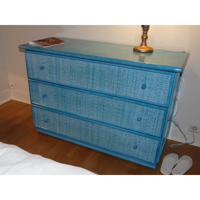 Commode en rotin Amneville 3 tiroirs