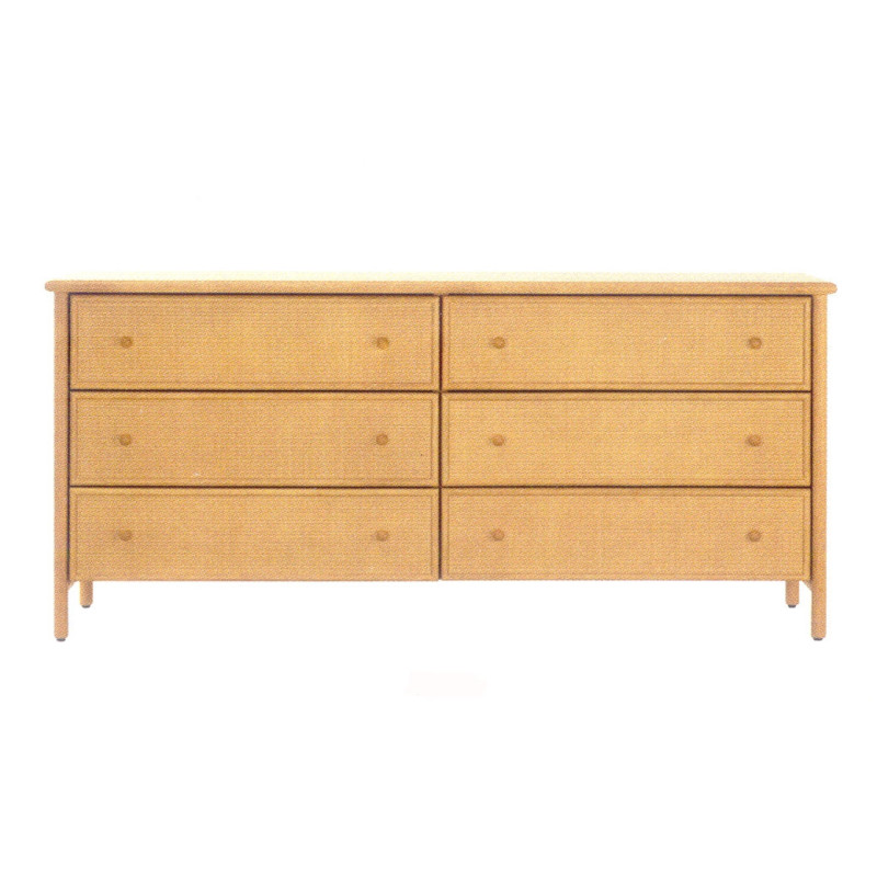 Commode en rotin Montauban 6 tiroirs
