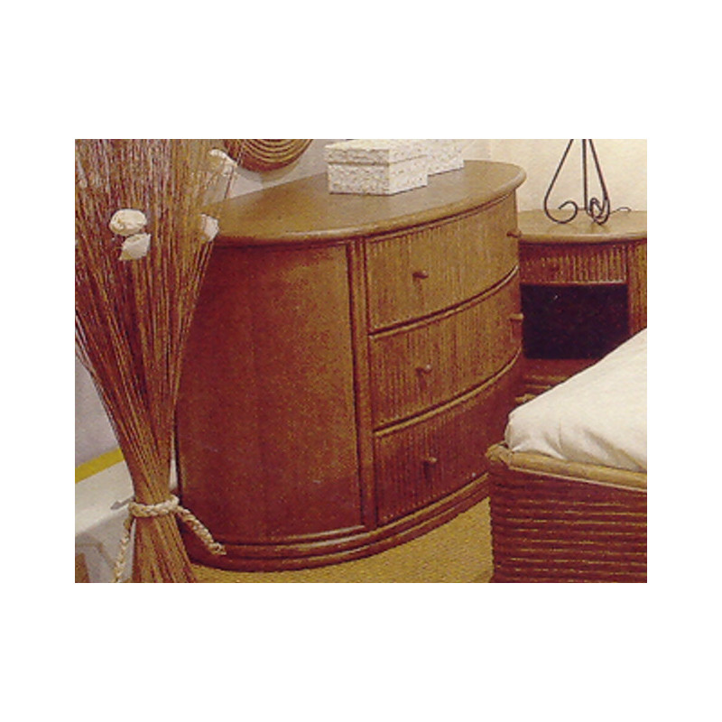 commode en rotin - chambre en rotin