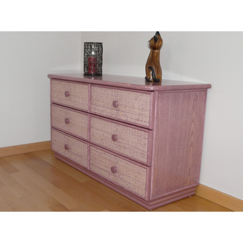 commode en rotin - rotin design