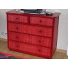 Commode en rotin Amneville 5 tiroirs