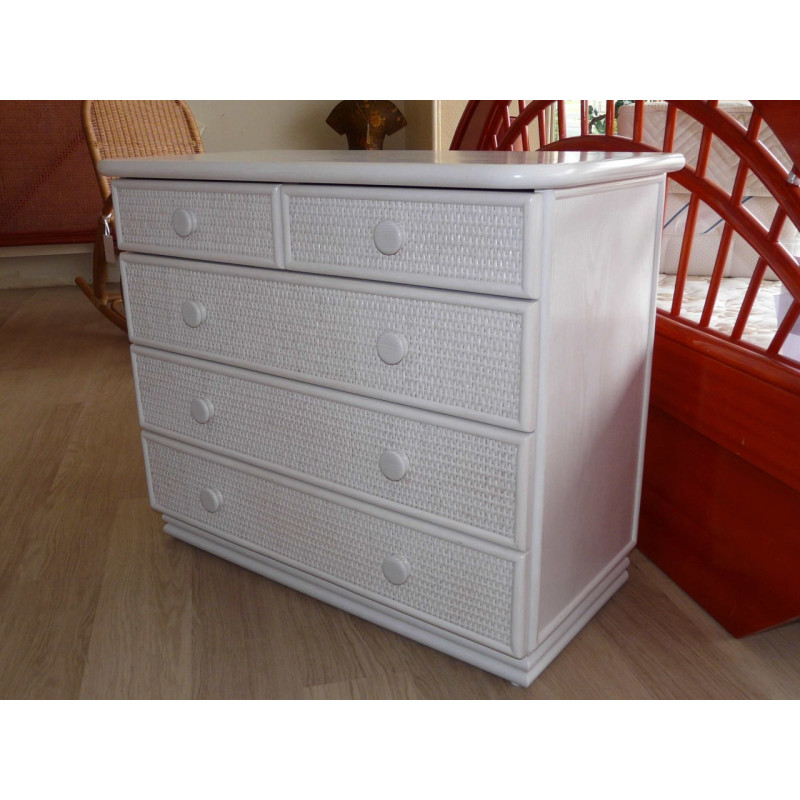 commode en rotin - rotin design