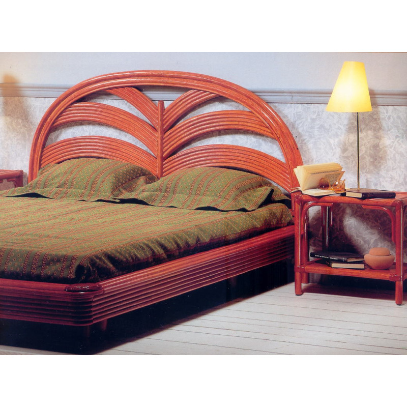 tête de lit en rotin - chambre en rotin