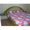 tête de lit en rotin - chambre en rotin