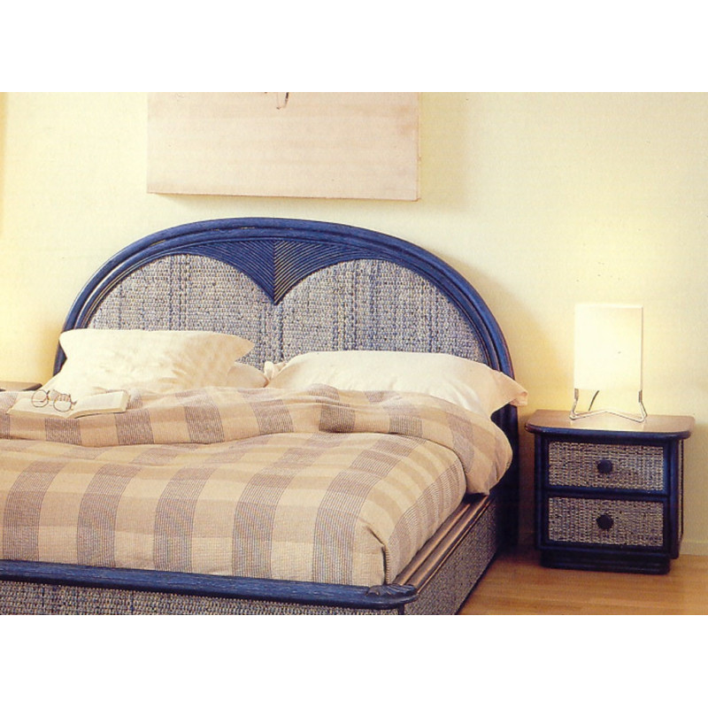 tête de lit en rotin - chambre en rotin