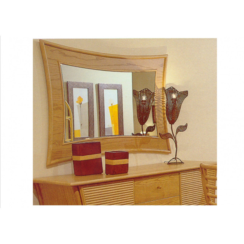 Miroir en rotin Villeneuve