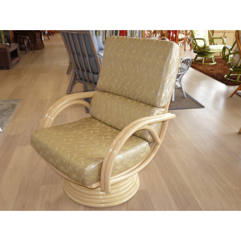 Fauteuil en rotin pivotant basculant - rotin création - Fauteuil MONTBLANC